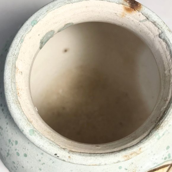 Vintage Mexican Tonala Pottery Vase Signed R. Gonza Artist Made in Mexico Pastel - Picture 11 of 14